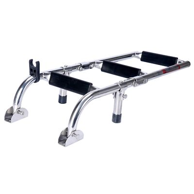 Amarine Made 3 Step Boat Pontoon Ladder Stainless Steel Marine Folding Ladder