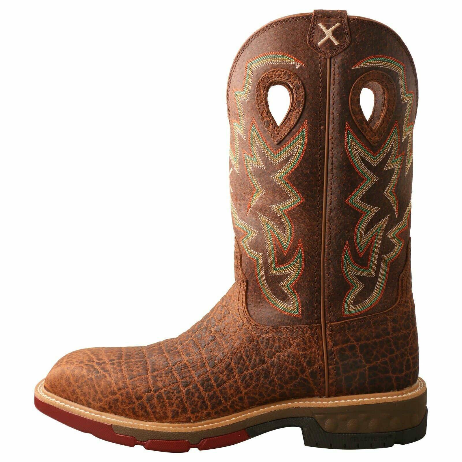 Pre-owned Twisted X Men's Nano Composite Toe Tan Western Work Boots Mxbn001 In Brown