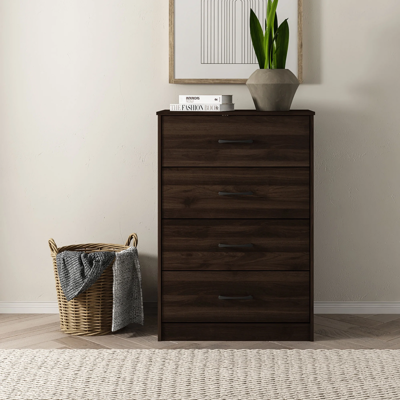Ardent 4 Drawer Dresser, Dark Walnut