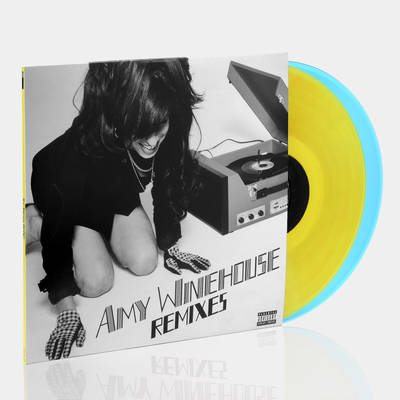 Amy Winehouse - Remixes 2xLP Yellow & Blue Translucent Vinyl Record