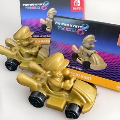 MarioKart 8 Gold Deluxe #6 Happy Meal McDonald's Supe Nintendo Car Toy Lot Of 2