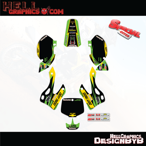 For KAWASAKI KX 125 250 1999-2002 Graphics Kit Decals Stickers Race Team RT CH