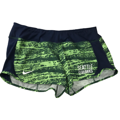 Seattle Seahawks Shorts Blue Green Nike Dri Fit NFL Football Size