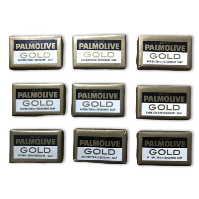 Lot of 9 Vintage Mild Palmolive Gold Travel Deodorant Bath Beauty Soap