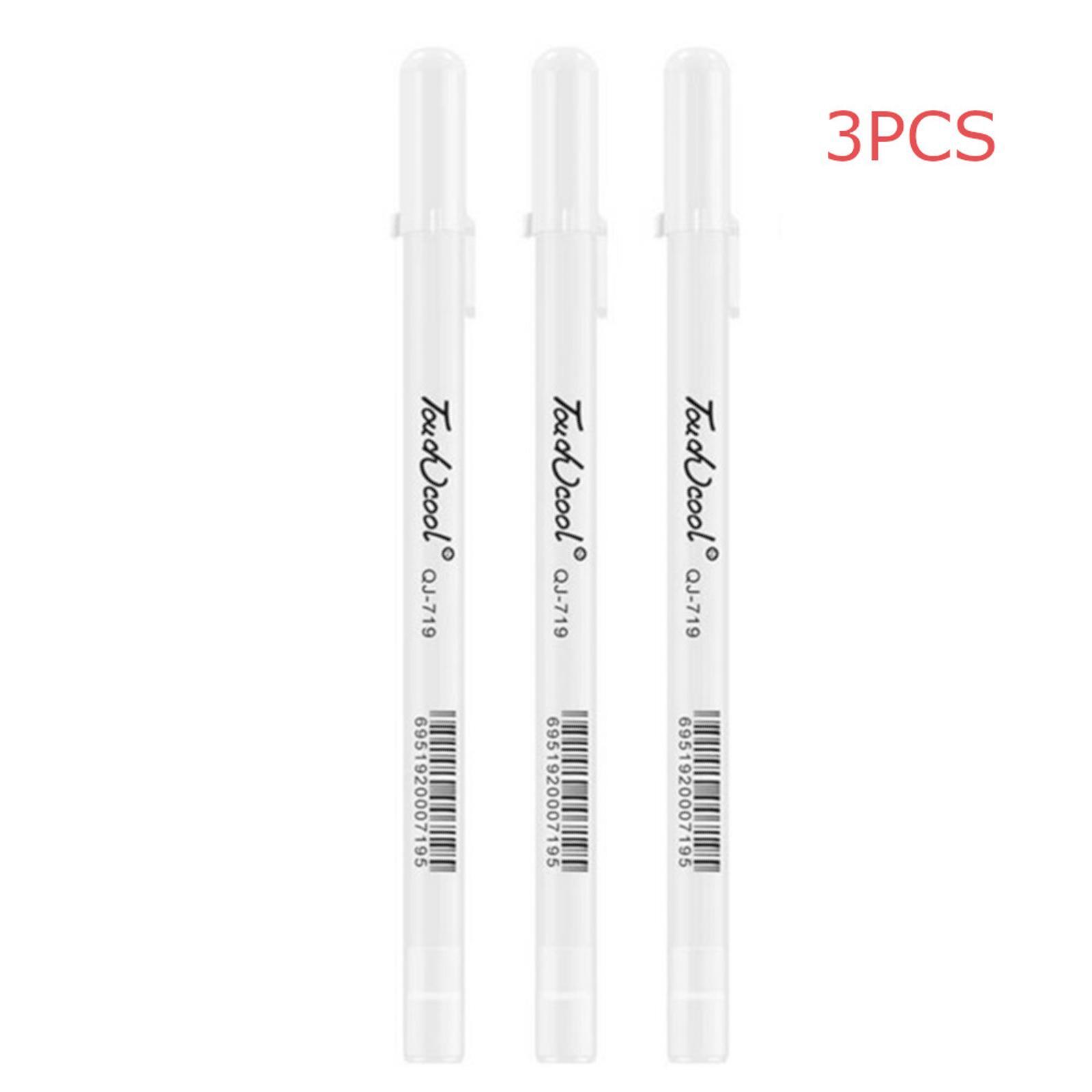 3PCS/Set White Gel Ink Marker Pen Drawing Art Fine Tip Sketching Painting Tool