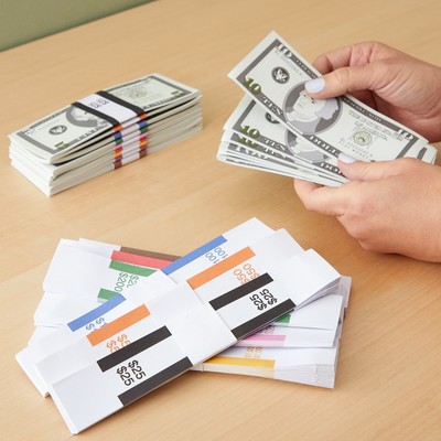 300 Pack Self-Adhesive Money Bands for Cash, ABA Standard Colors, 7.75 x 1.25 In