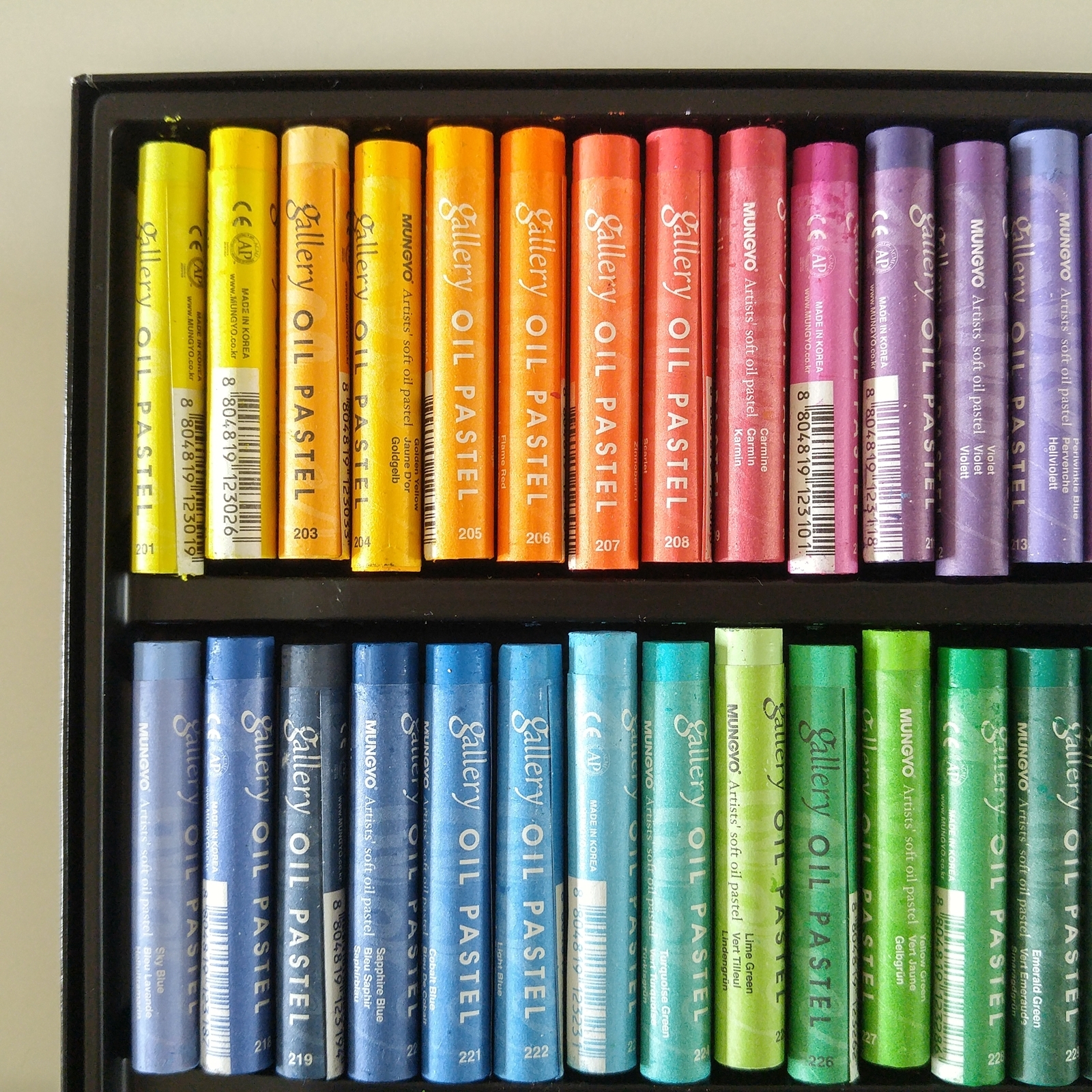 Mungyo Gallery Artists' Soft Oil Pastel Set 48 Assorted Color Pastels
