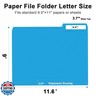 File Folder, RAZCC 100 Pack 1/3 Cut Tab File Folders Letter Size, Blue, Colored Folders with Tab Great for Organizing and Easy File Storage