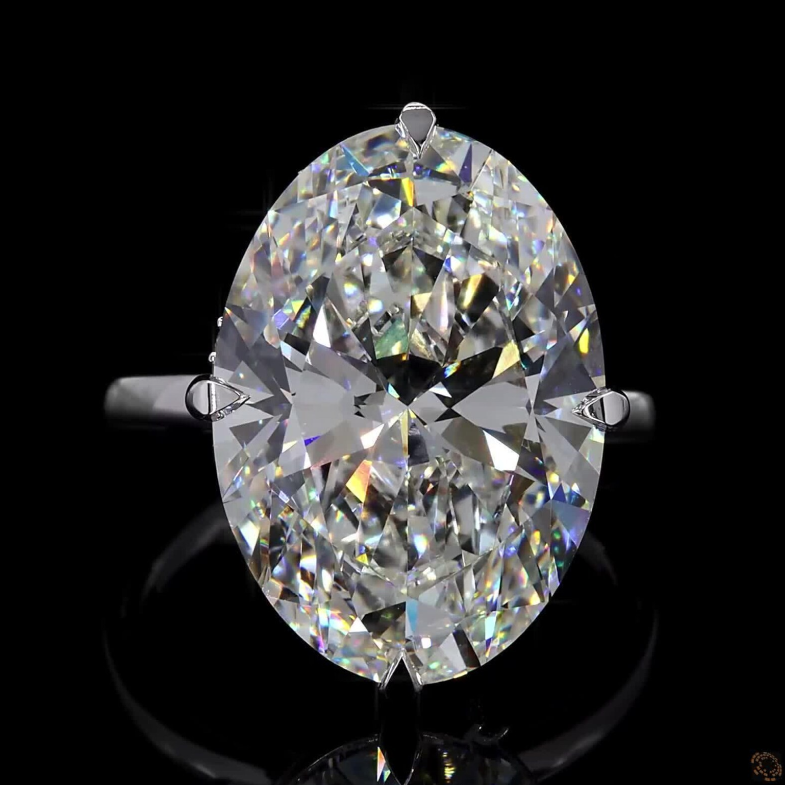 10.00 Ct Diamond Engagement Ring 14K White Gold Oval Cut IGI Certified Lab Grown