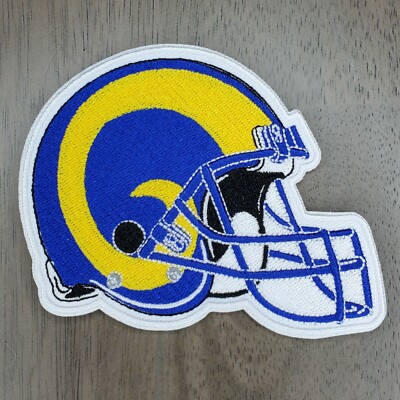 4'' Los Angeles Rams Iron On Patch. 100% Embroidery  - FREE MATCHING STICKER 
