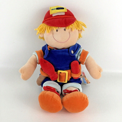Russ Berrie Zippity Doll Handyman Woody 16'' Plush Stuffed Learning Activity TAGS