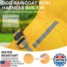 BEAUTYZOO Dog Raincoat Hooded Slicker Poncho, Waterproof Windproof Rain Jacket Hood with Harness Built in, Adjustable Reflective Duck Design Rain Coats for Small Medium Dogs Puppies, Yellow Size M