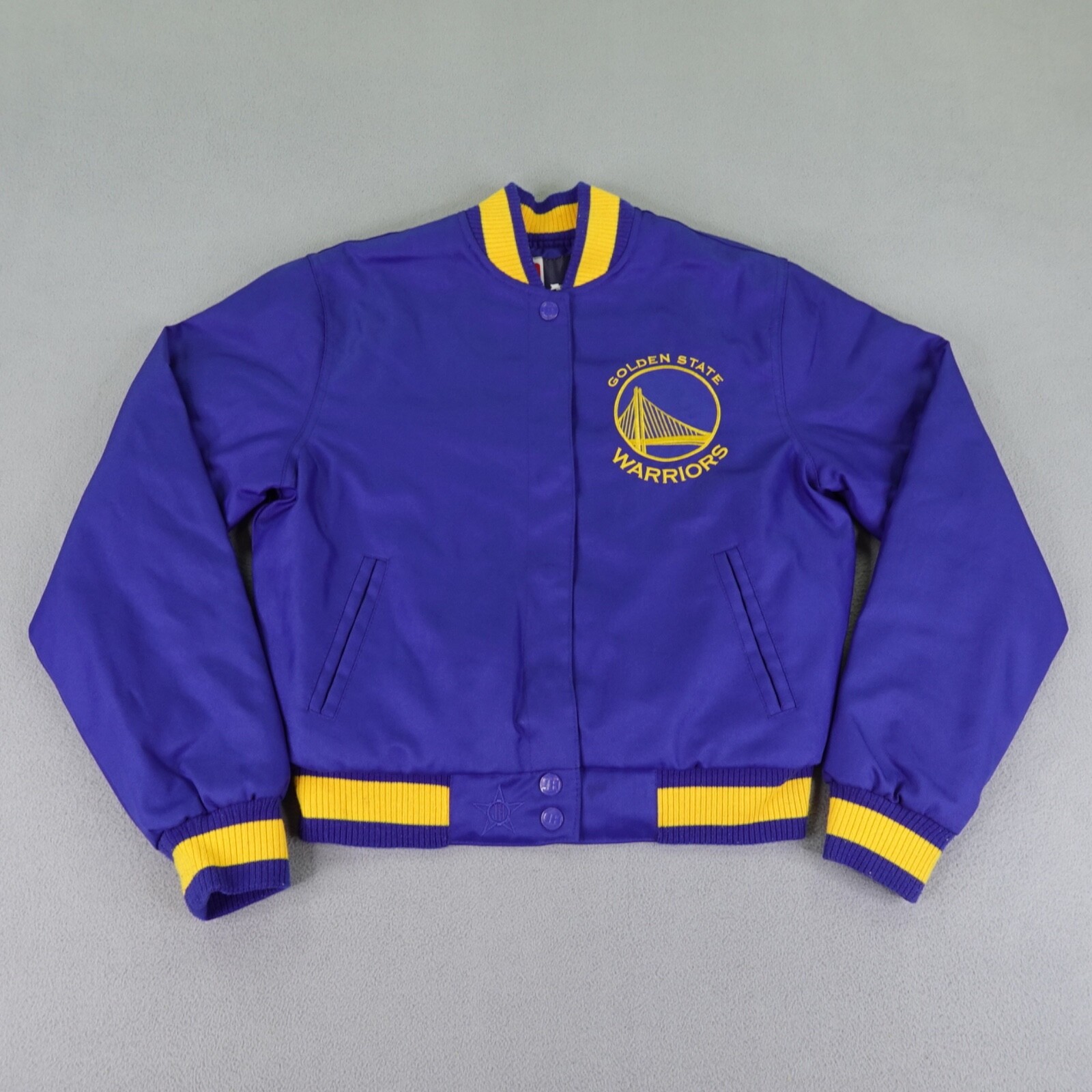 Golden State Warriors Jacket Womens Medium JH Design Jeff Golden State Warriors Jacket Womens Medium JH Design Jeff
