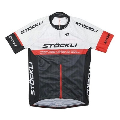 PEARL IZUMI Herren T-Shirt Weiß Schwarz Rot St��ckli Cycling L Kurzarm Rundhals