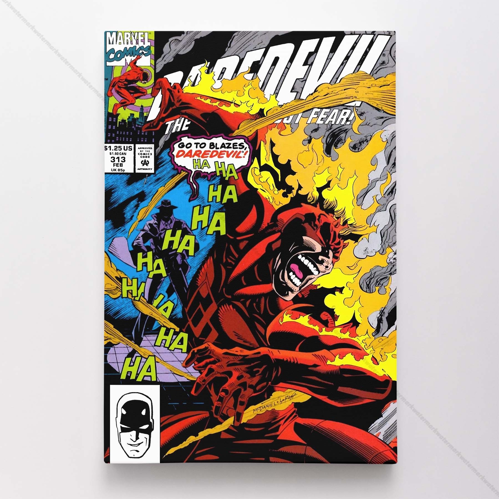 Daredevil Poster Canvas Vol 1 #313 Comic Book Art Print