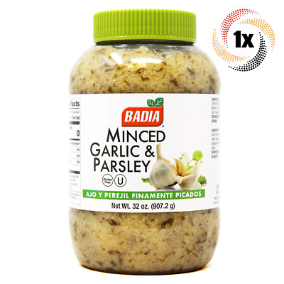 1x Jar Badia Minced Garlic & Parsley | 32oz | Gluten Free & Kosher