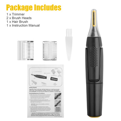 Electric Ear Beard Nose Lip Hair Trimmer Eyebrow Mustache Remover Shaver Clipper