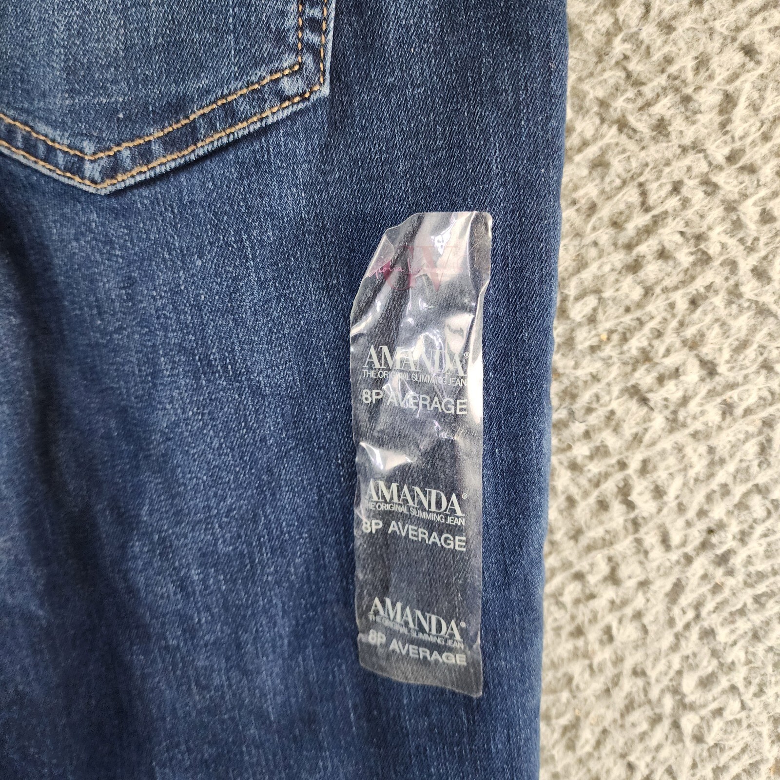 Gloria Vanderbilt Amanda High Rise Straight Leg Jeans Women's 8P Madison - Picture 16 of 17