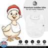 Giggly Goose 3 Pack Baby Bibs for Boys and Girls | Cotton, Absorbent Drooling and Teething Bib - Thick, Adjustable Snap-on (White Toddler Bibs)