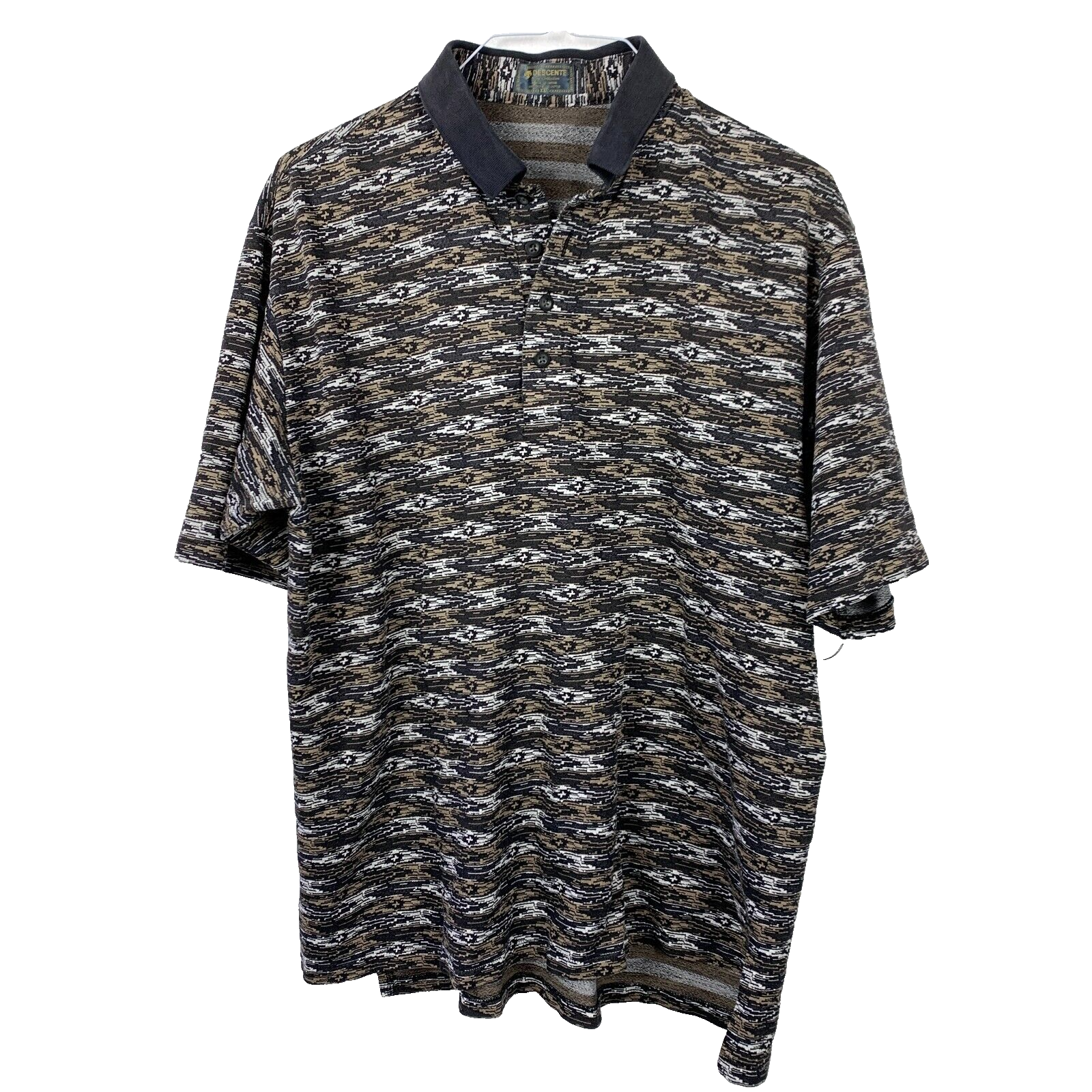 DESCENTE GOLF ブラック Oサイズ シャツ デサントゴルフ】バックロゴプリント半袖シャツ – GQ SHOP