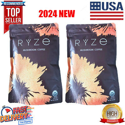 2pcs 2024 NEW Ryze Mushroom Coffee Organic New 30 SERVINGS FREE SHIPPING USA