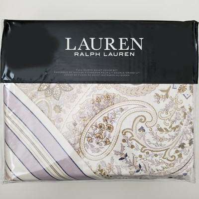 Ralph Lauren Full Queen Estella Paisley 3PC Duvet Cover Set $385