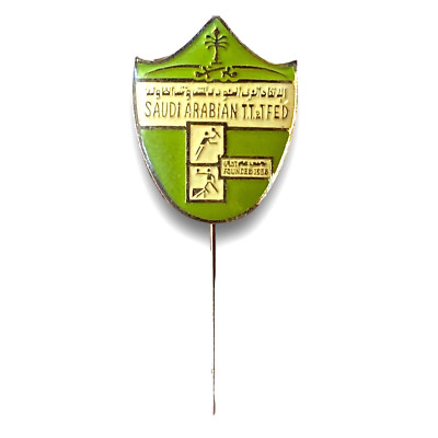 Vintage Saudi Arabia Green Gold Enamel Stick Pin Badge #2 by Bertoni Milano