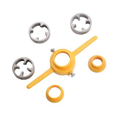 6 Pieces Pipe Threading Tool for Pumps PVC Thread Tool Durable Die Set Rosca