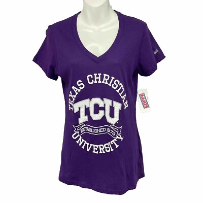 NEW! Texas Christian TCU T Shirt/ Junior s (M) Purple SOFFE Combed Cotton NWT