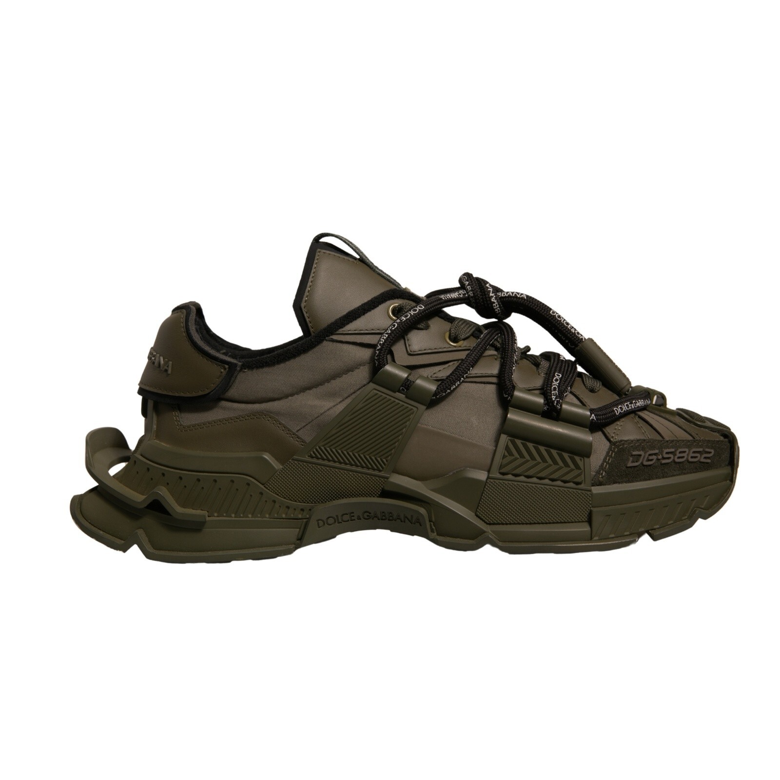 DOLCE & GABBANA Shoes Military Green Space Low Top Sneakers