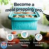 Souper Cubes 1 Cup Silicone Freezer Molds - Soup Cubes Perfect for Freezing Broth, Rice, Leftovers and More - Silicone Freezer Trays with Lids for Meal Prep - Aqua - 2-Pack