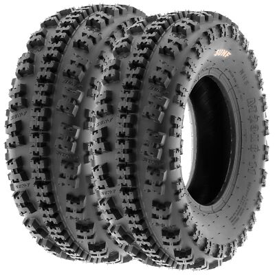 SunF 21x7-10 21x7x10 & 20x10-9 20x10x9 ATV UTV Tires 6PR Off Road A027 [Bundle]