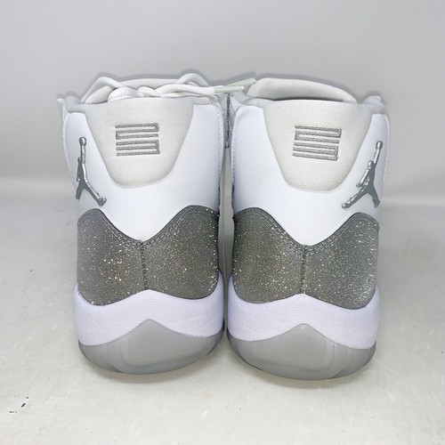 Pre-owned Jordan Air  11 Metallic Silver Glitter White Sneakers, Size 11.5 / 10m Ar0715-100