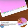 HABGP 96Pcs/12 Set 8 Tab Dividers for 3 Ring Binder, Colorful 3 Ring Binder Dividers with Tabs, 96 Pcs Page Folder Dividers, Plastic Tabbed File Dividers with Tabs, Three Ring Binder Index Dividers