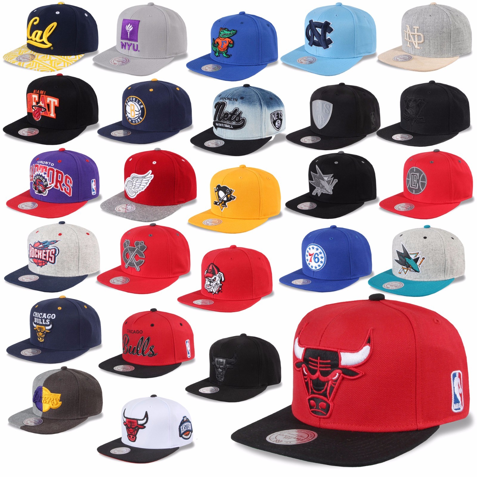 Mitchell & Ness And Gorra Snapback Chicago Bulls Redes Reyes Magic Heat y Más -a