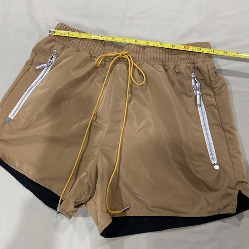 Pre-owned Rhude Rivet Shorts Sz M In Brown