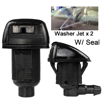Pair Front Windshield Wiper Washer Nozzle Jet Spray Hood For Pontiac GMC Saturn 