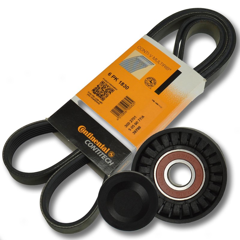 Conti Keilrippenriemen 6pk1830 + Rolle Xl-A FÃ¼R Bmw N52 N53  Ohne Aktiv Lenkung!
