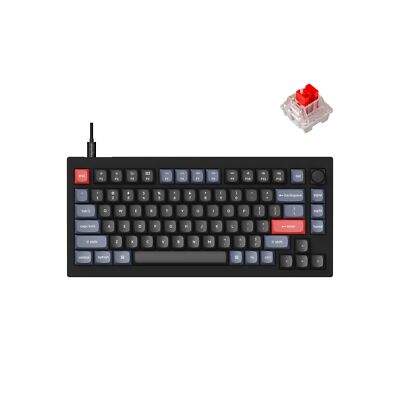 Keychron V1 75% Wired Mechanical Keyboard, QMK/VIA Programmable, Hot-swappabl...