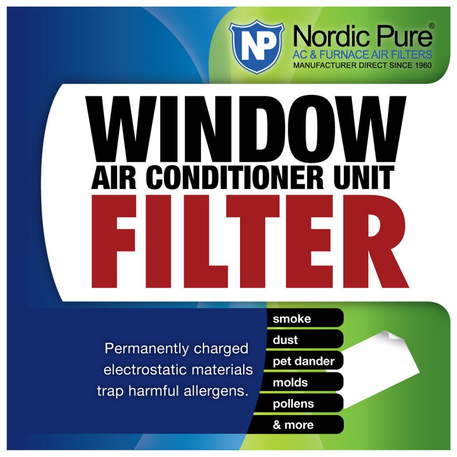 Filter Replacement Electrostatic Window Air Conditioner