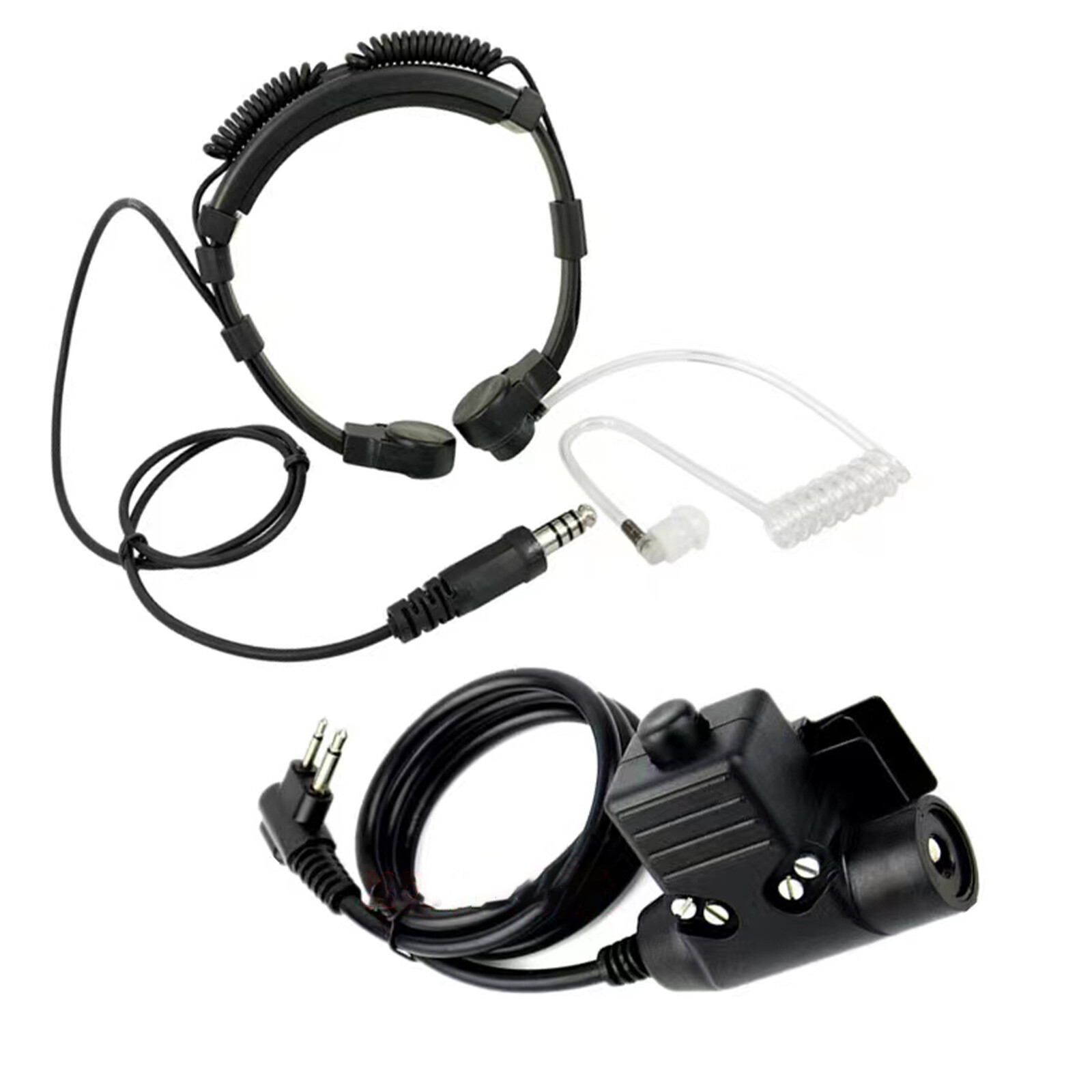 U94 PTT Neck Throat Mic Earpiece Radio Headset For Baofeng Kenwood HYT PUXING s