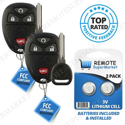 Replacement for Chevy Silverado Suburban 1500 2500 Remote Key Fob 4b rs Set Pair