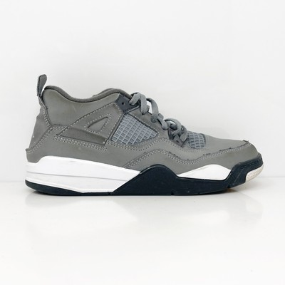 Nike Boys Air Jordan 4 BQ7669-007 Серые баскетбольные кроссовки, размер 1Y