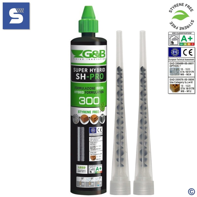 VerbundmÃ¶Rtel InjektionsmÃ¶Rtei Sh-Pro MontagemÃ¶Rtel 300ml + 2 Statikmischer