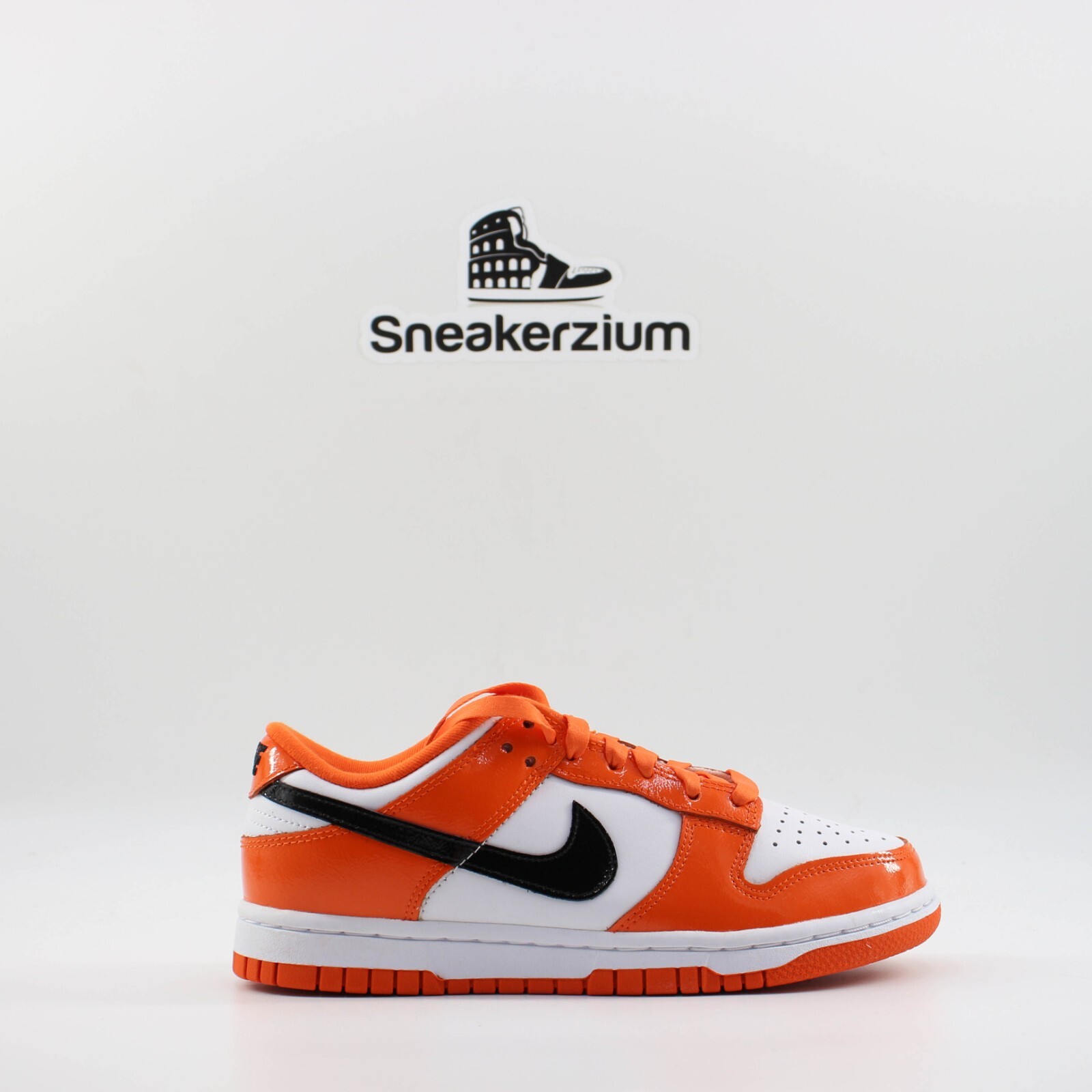 

Женские кроссовки Nike Dunk Low из лакированной кожи оранжевый белый черный DJ9955-800 новые, Nike Dunk Low