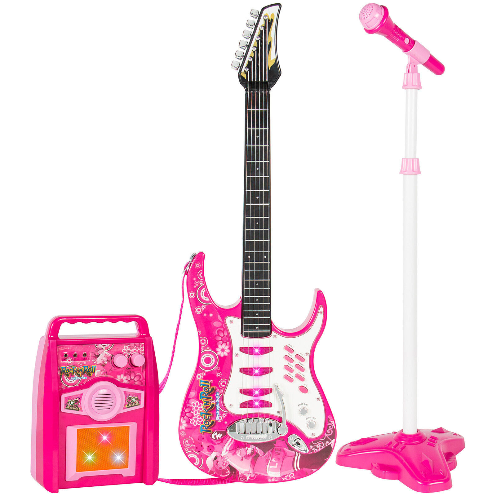 Kids Electric Guitar Set MP3 Player Learning Toy Microphone Kids Electric Guitar Set MP3 Player Learning Toy Microphone