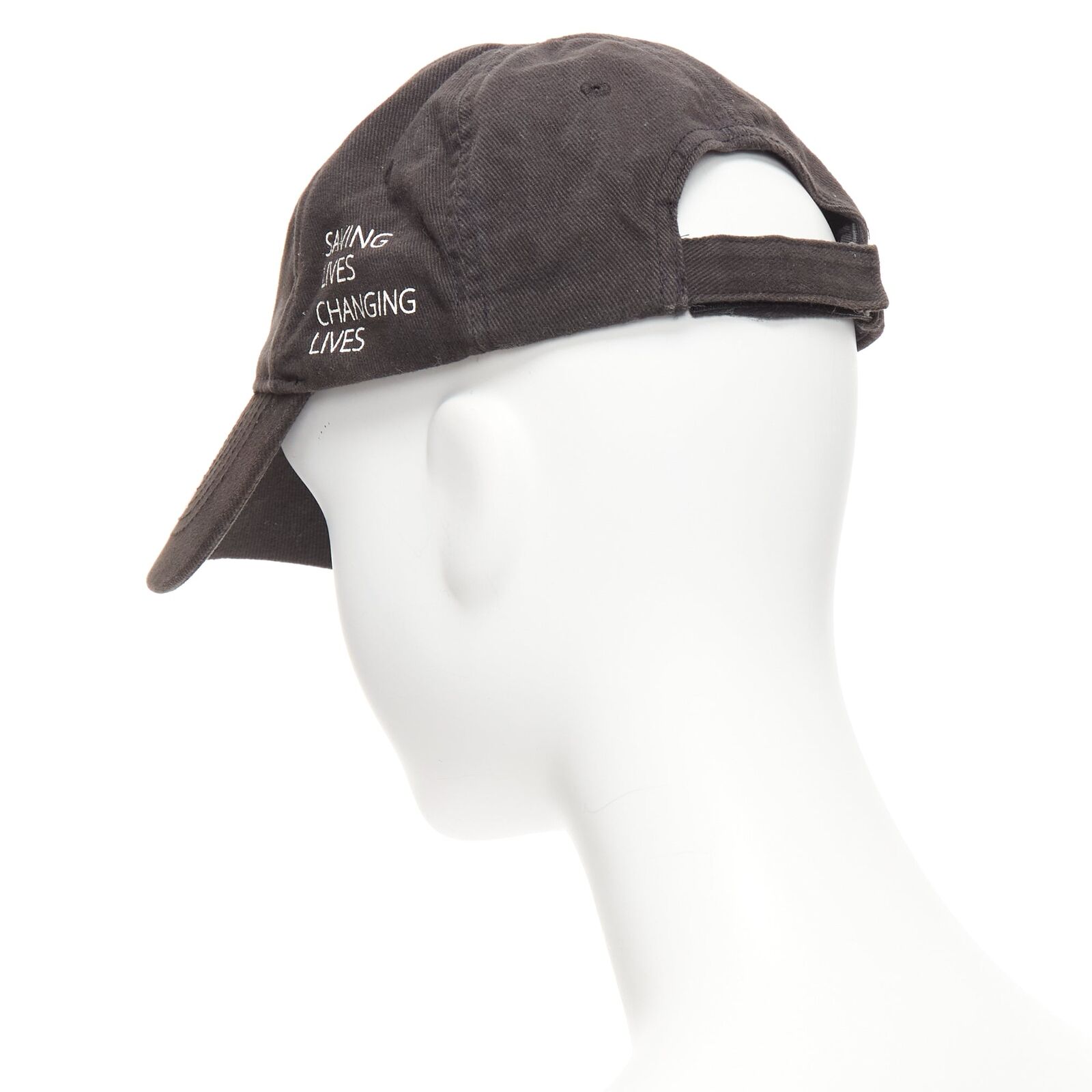 BALENCIAGA black cotton world food programme logo baseball BALENCIAGA black cotton world food programme logo baseball