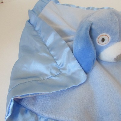 Stepping Stones Blue Plush Puppy Dog Little Buddy Security Blanket baby boy