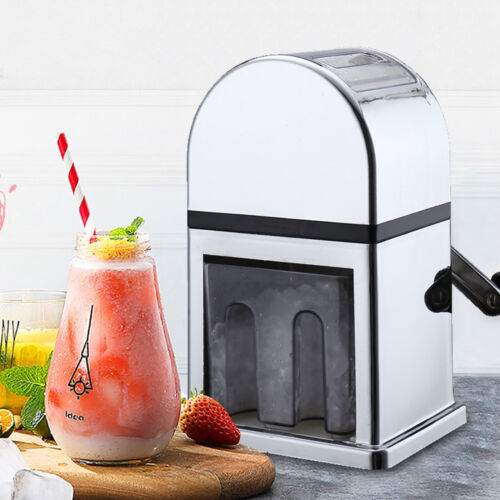 Ice Crusher Shaver Machine Durable Crushed Ice Maker Easy Clean 12.5*15.5*26.5cm