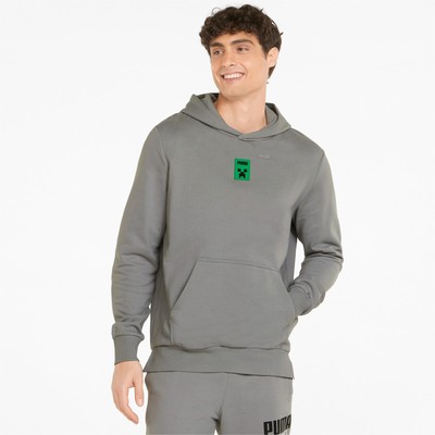 

Puma x Minecraft Hoodie Mens Griffin Casual Lifestyle Sportswear Sweatshirt Top, Grey